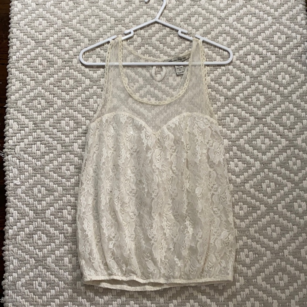 American Rag sweetheart lace top